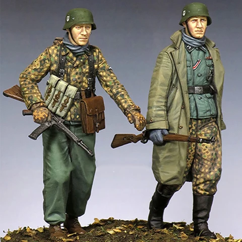Солдаты из смолы 1/35 Вторая мировая война Арден два набора белая модель GK Ручная