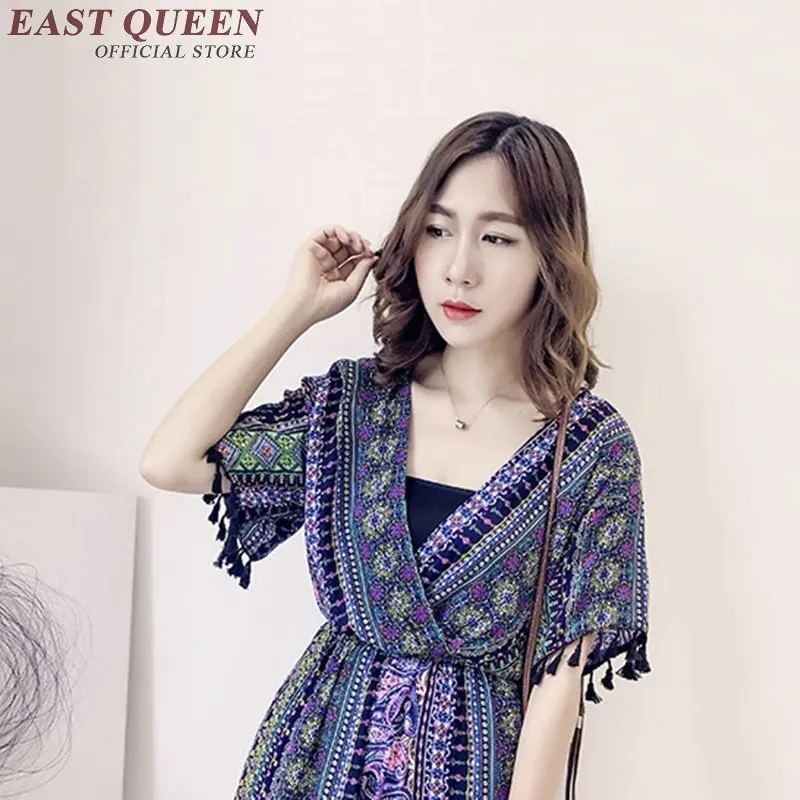 Женский шифоновый комбинезон с бахромой Летний шортами пляжный NN0745 YQ 2018|beach