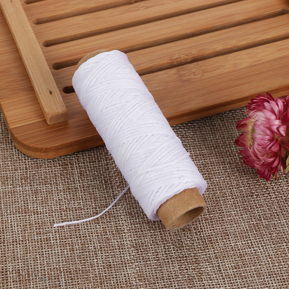 50 метров прочный 1 мм 150D кожаный вощеный шнур для DIY инструмент для рукоделия ручная строчка плоская Вощеная швейная линия