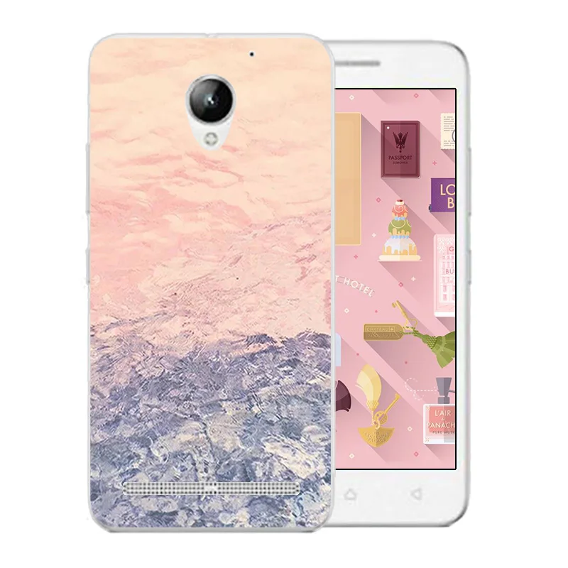 5.0 inch For Lenovo Vibe C2 Coque Soft Silicone Phone Case K10a40 Color Stone Pattern Transparent Funda |