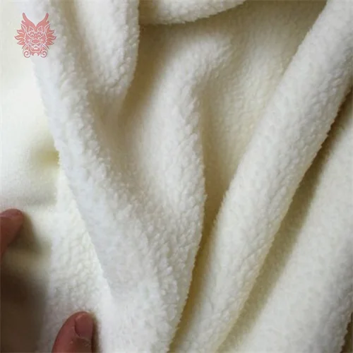 Cream white Кремовый белый черный мягкий флис овечьей шерсти ткань для зимнее пальто жилет меховой воротник ягненка tissu tecidos steffons аксессуар «сделай сам» SP4583 - Цвет: Cream white