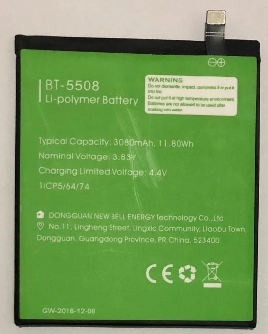 100% Оригинальный резервный BT 5508 Leagoo T8S аккумулятор 3080 мАч для T8s