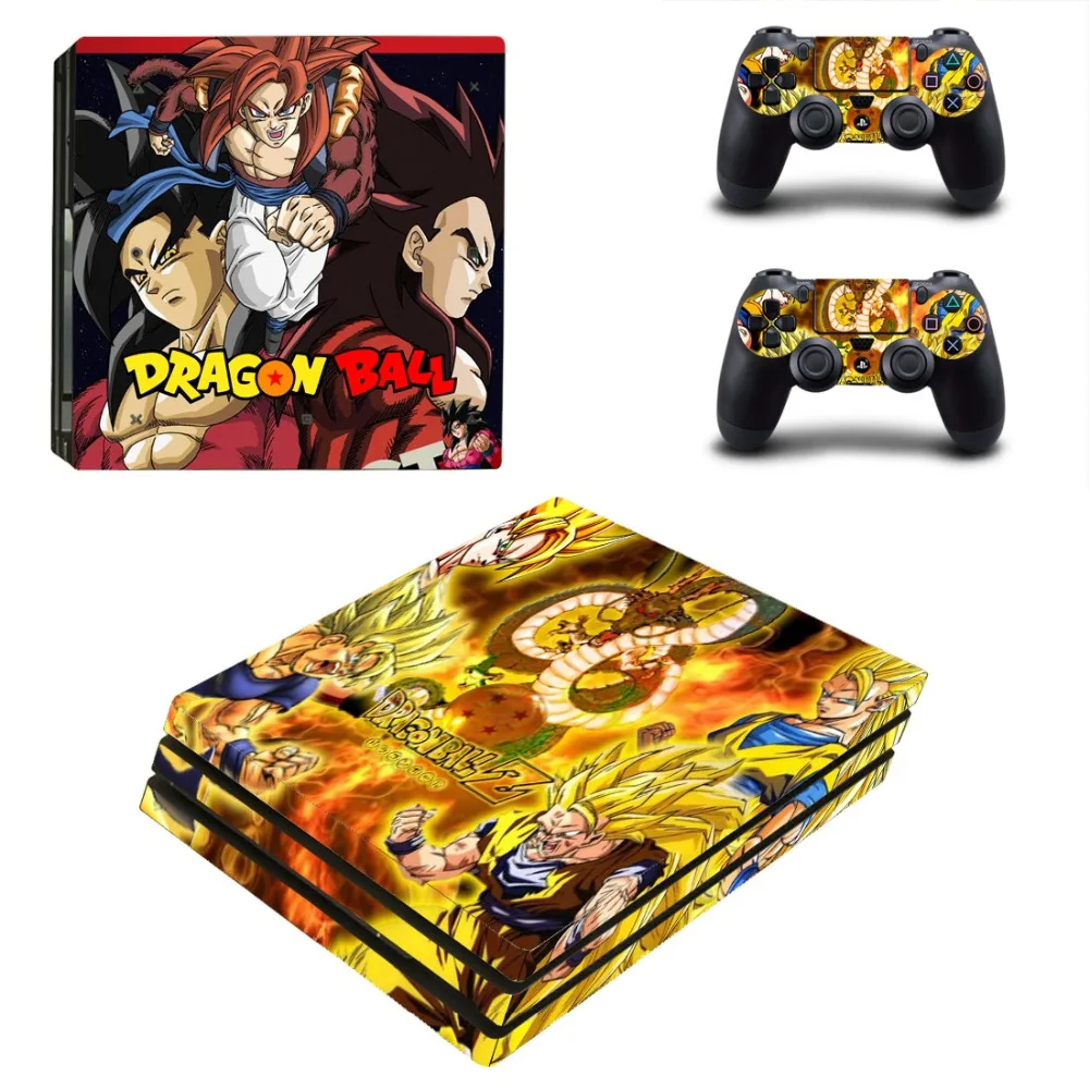 Аниме Dragon Ball Goku PS4 Pro наклейка для кожи виниловая наклейка для sony Playstation 4 консоль и 2 контроллера PS4 Pro наклейка для кожи