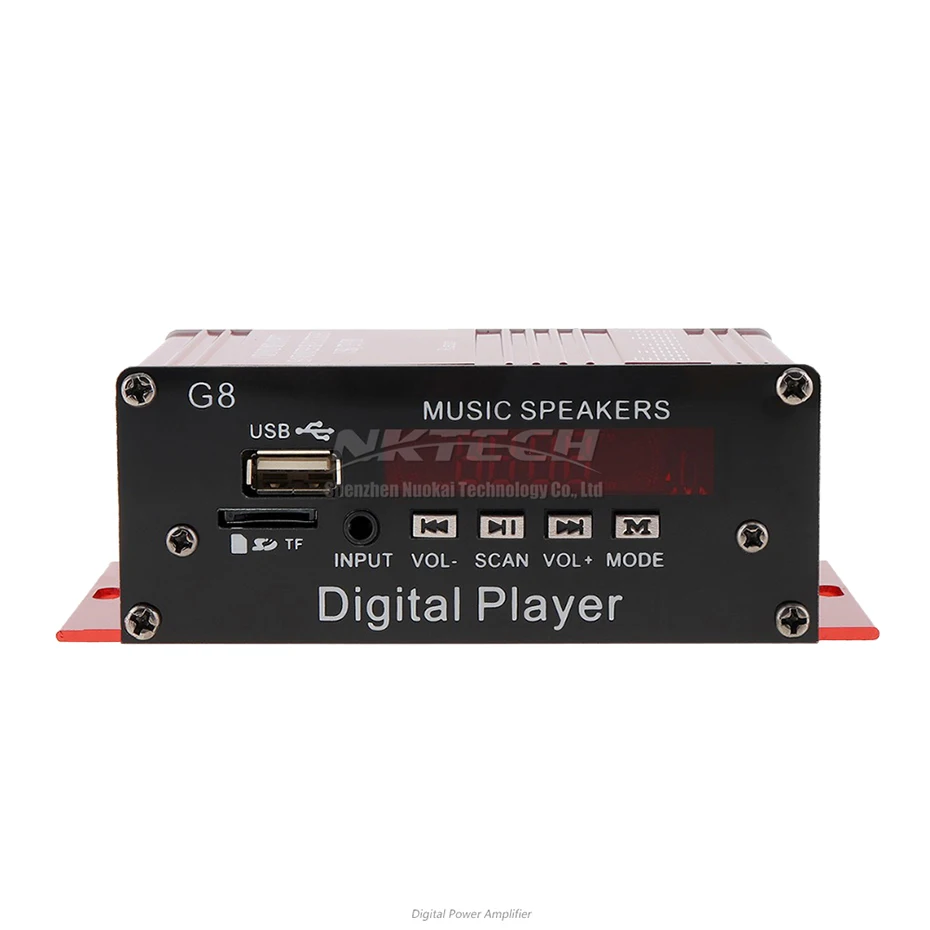 NKTECH NK-G8 автомобильный усилитель мощности Bluetooth цифровой плеер аудио 2CH 18 Вт RMS музыкальный динамик IR Hi-Fi стерео FM USB TF MP3 мини-усилитель