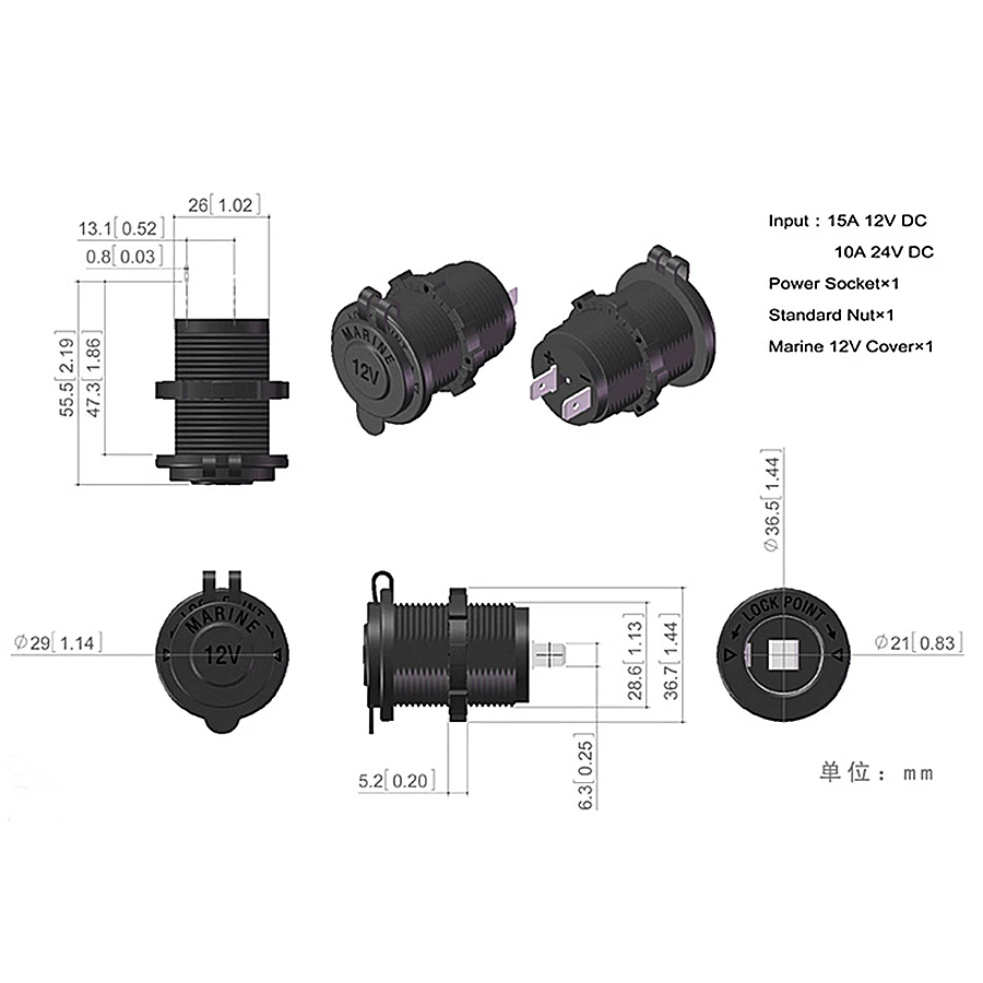 1 Шт. 12 В Автомобильного Прикуривателя Теплостойкость Пластиковые Автомобильное