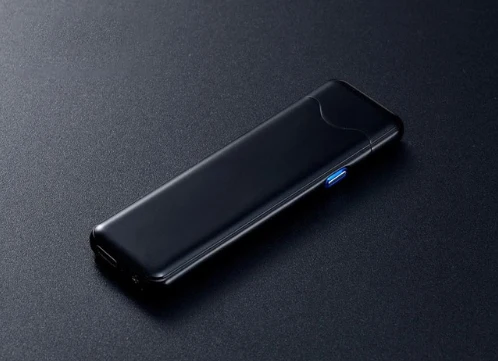 Зажигалка USB Электронная Вольфрамовая турбо Зажигалка WilndProof плазменная зажигалка Прикуриватель для курения Бесплатные лазерные логотипы на металле - Цвет: black