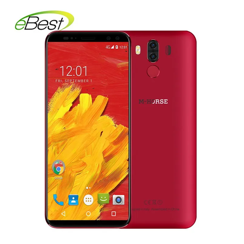 Мобильный телефон M-Horse Pure 3, Восьмиядерный процессор MTK6763, 5,7 дюйма, 18:9-дисплей, 4 Гб+ 64 ГБ, 4000 мАч, 13 МП+ 5 МП, сканер отпечатков пальцев, сенсорный Android-смартфон
