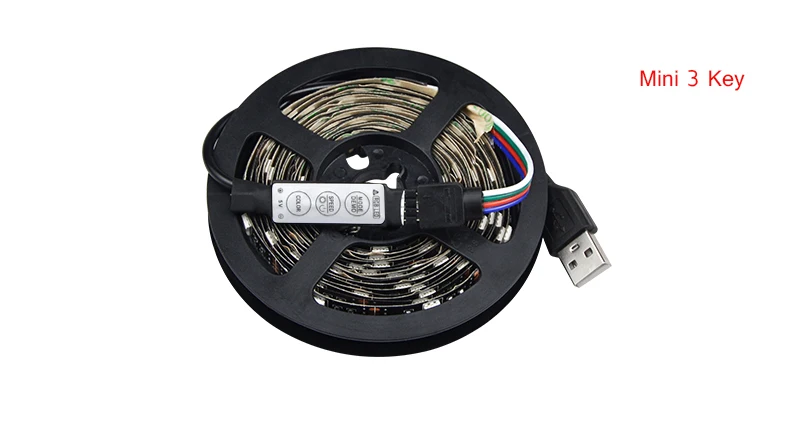 5050 Светодиодный светильник с 24 клавишами, Дистанционный USB порт, ТВ-фон, Смещенный черный светильник, RGB Светодиодная лента, декоративный светильник для стола