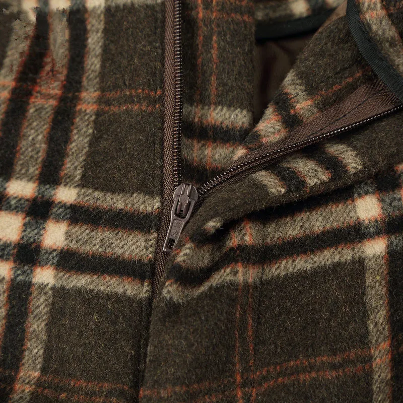 Женские шерстяные брюки до середины икры теплые широкие большого размера плюс с