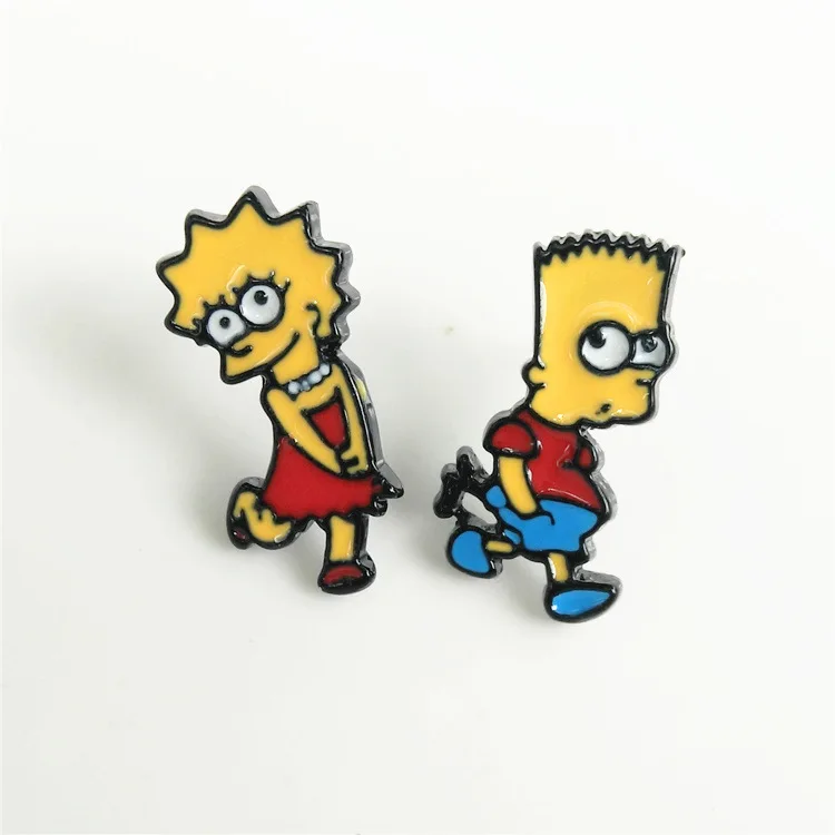 IVYYE The Simpsonss семейная Мода Аниме Сережка с героями мультфильмов милые серьги-гвоздики с животными для женщин девочек Дети Ювелирные изделия Рождество подарок
