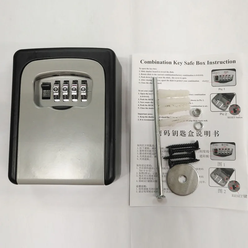 4 разрядный Комбинации замок Коробка для хранения ключей сплава коробка ключ