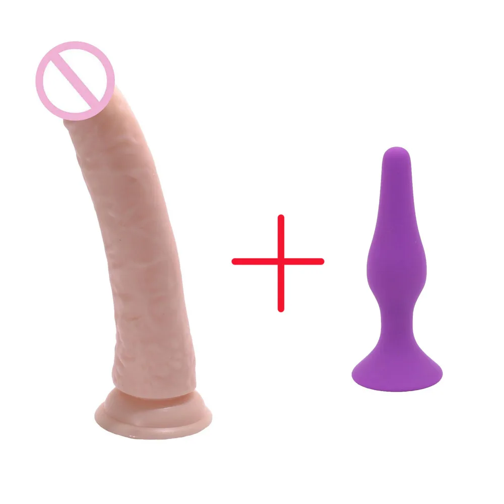 2 шт./компл. большой фаллоимитатор реалистичный пенис с присоской силиконовая