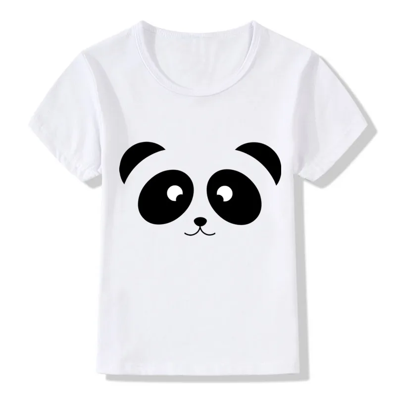 Детская забавная Футболка с принтом милого лица панды детские летние топы для