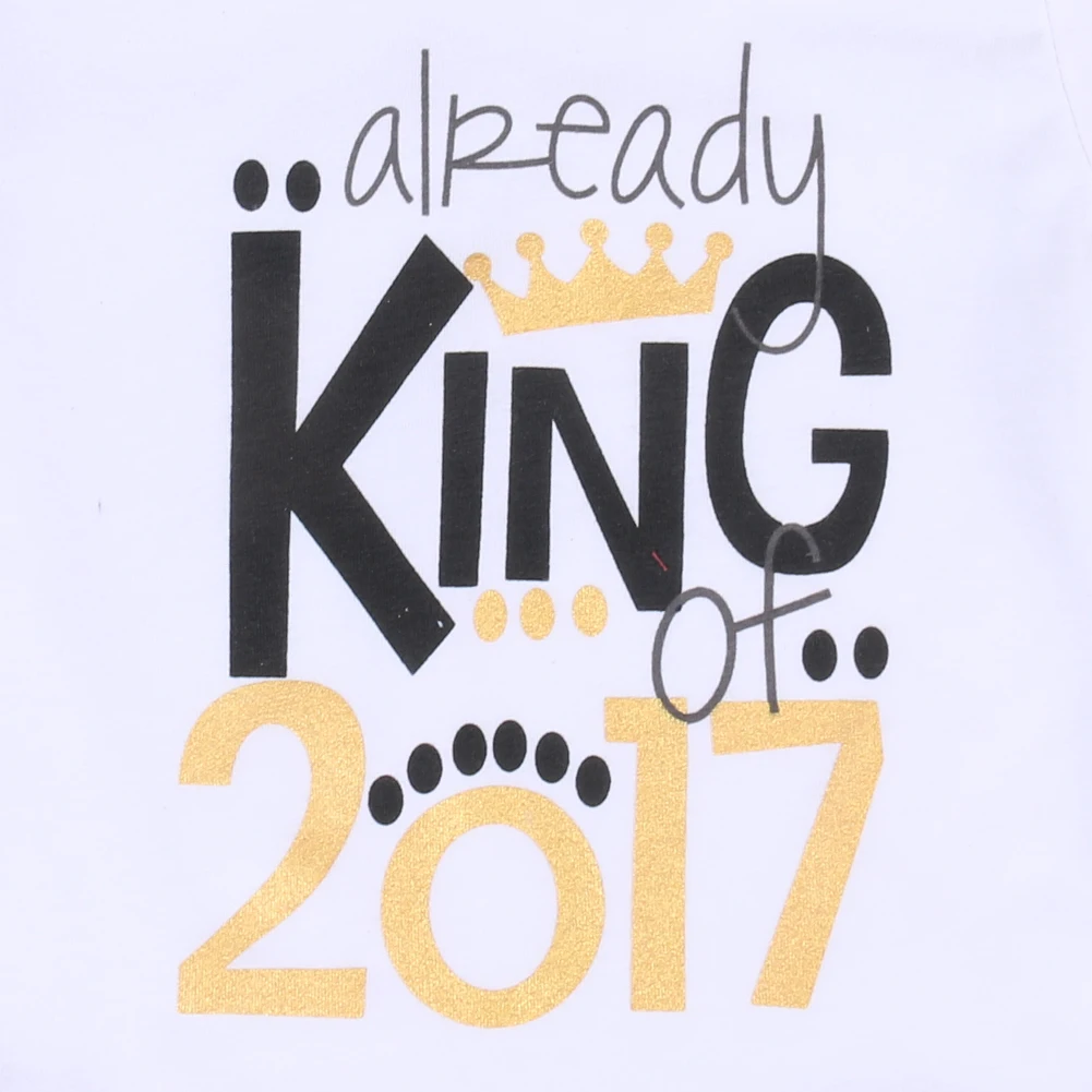 Комбинезоны для новорожденных мальчиков King 2017 младенцев Милый хлопковый