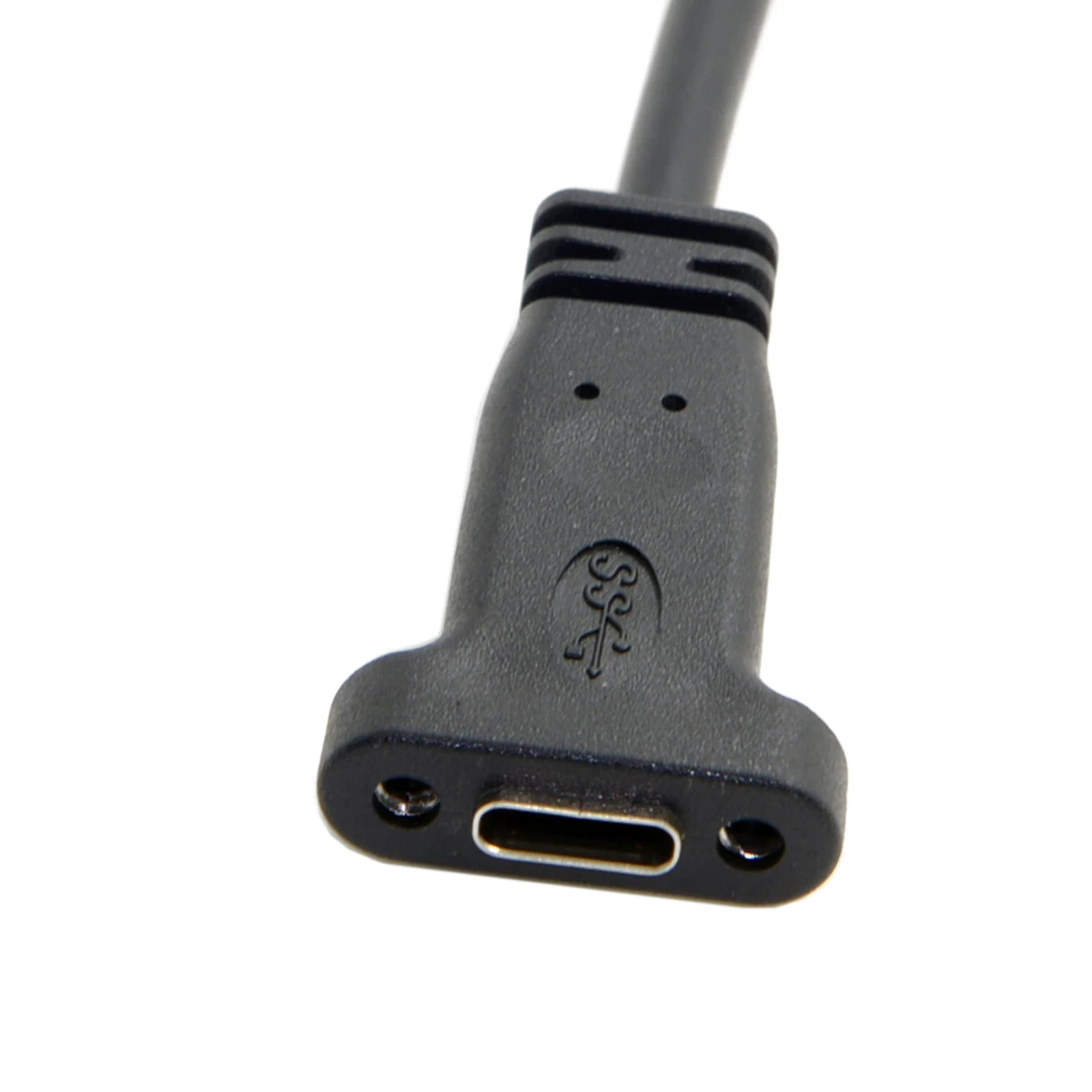 

Chenyang USB-C USB 3.1 Type C Female to USB 3.0 A Male Data Cable with Panel Mount Screw Hole 20cm