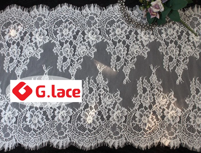 9 метров ширина 52 см новый стиль ресницы кружево для свадебного платья Декор