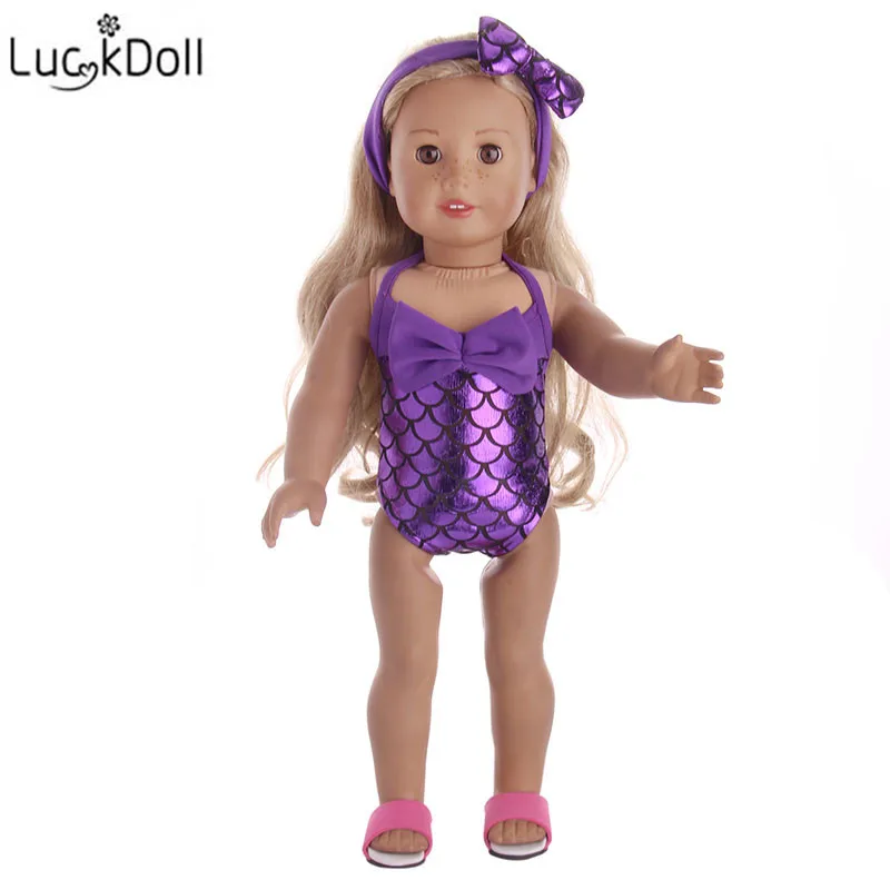 LUCKDOLL модная Трехцветная искусственная кожа + повязка на голову подходит для 18