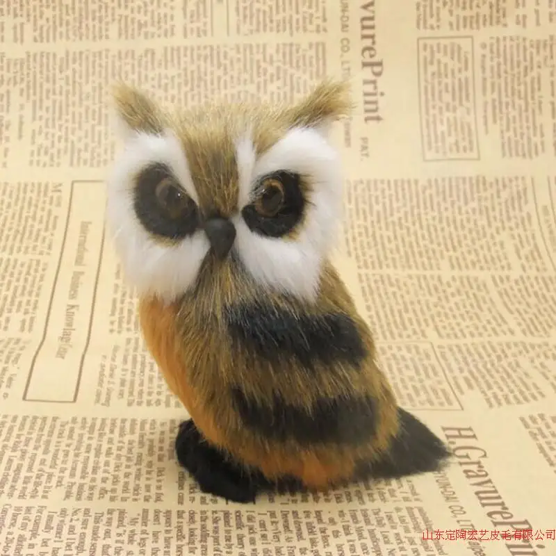 

mini cute simulation right owl toy polyethylene & furs small owl doll about 10x8cm 006