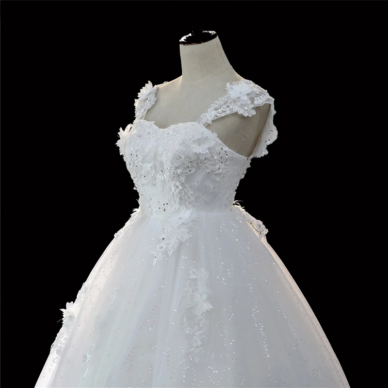 LOVSKYLINE 2018 Robe De Mariage принцесса Bling Роскошный квадратный воротник бисер бальное