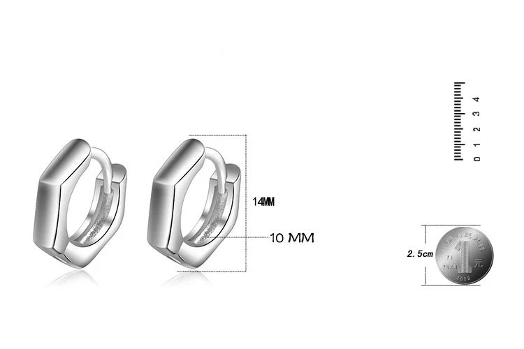 Простые мужские и женские серьги гвоздики RUOYE в стиле панк с простым винтовым