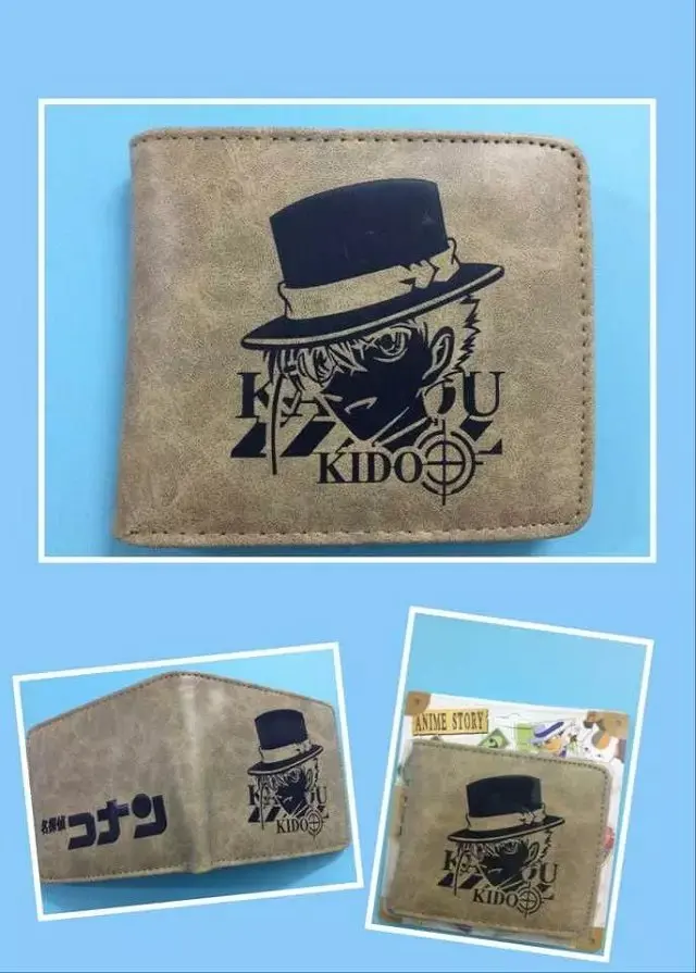 Детектив Конан кошелек мода мультфильм кошельки шаблон печати с комиксами его