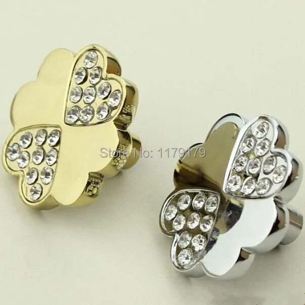 

diamond glass crystal drawer knob pull shiny silver kitchen cabinet handle knob chrome dresser cupboard furniture knobs handles