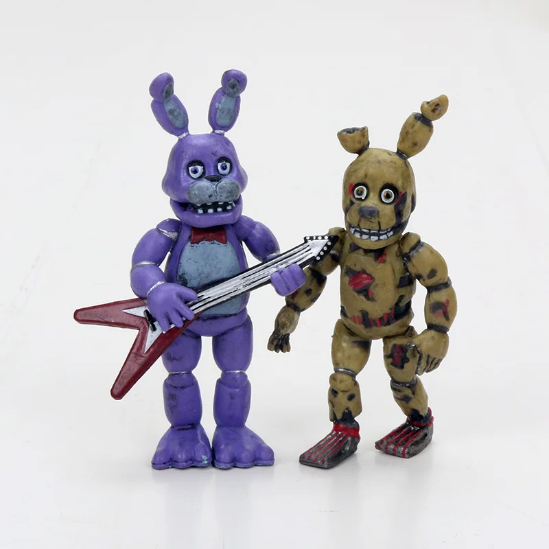 8 шт./компл. аниме «Five Nights At Freddy's», «пять ночей цифры пакет " с изображениями персонажей игры «пять ночей с Фредди», Чика, Fazbear рисунком кролика, лисы и других животных, с рисунком персонажей из игры «пять ночей в Фредди» модели игрушки подарок