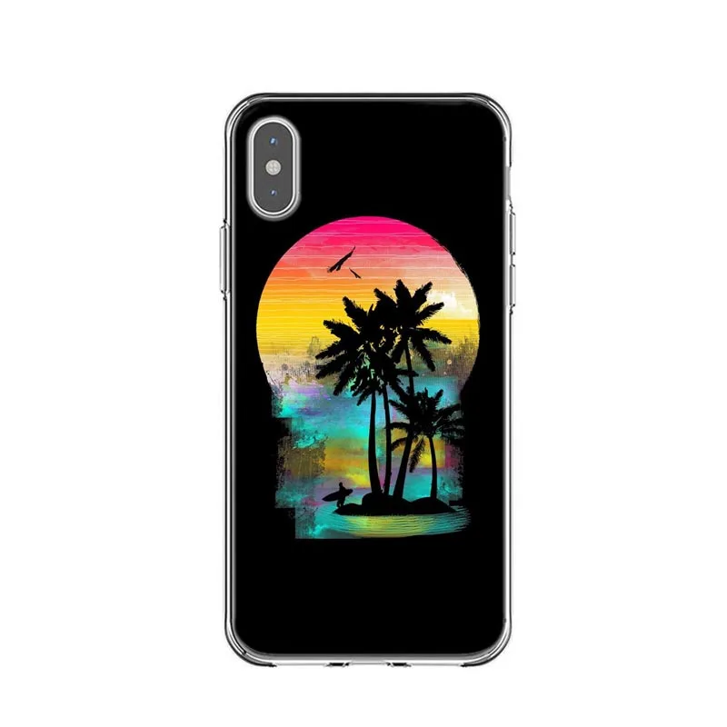 Горячий летний чехол для серфинга Iphone X XR XS MAX Beach sea tortoise силиконовый из ТПУ iphone SE 6