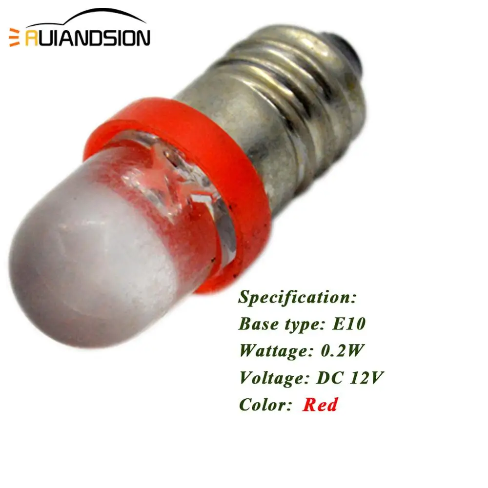 RUIANDSION 2x Высокое качество 6V F5 E10 винт база 12v Светодиодный Индикатор Интерьер