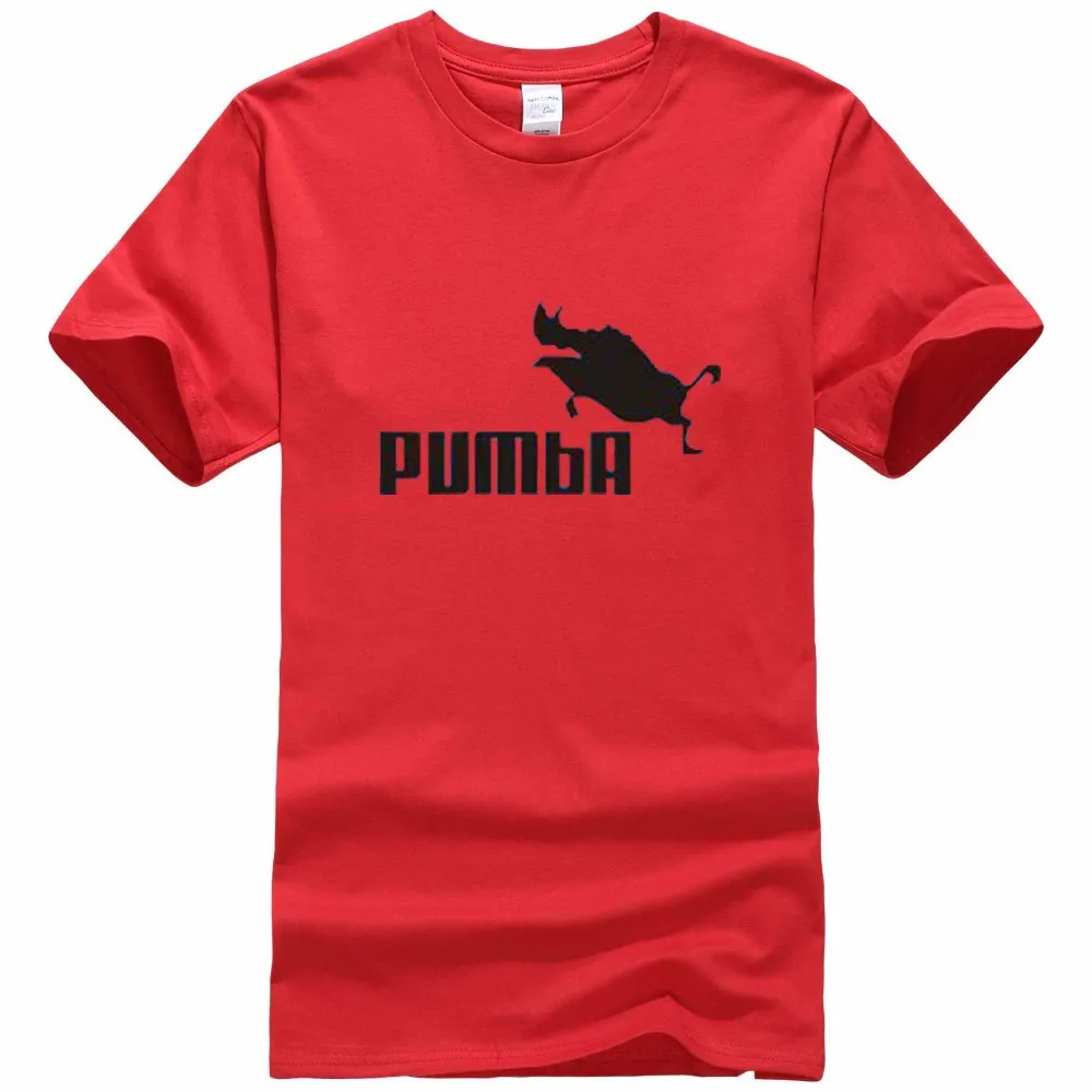 Забавные милые футболки homme Pumba, мужские хлопковые топы с короткими рукавами, крутая футболка, милый кавайный летний Трикотажный костюм, футболка