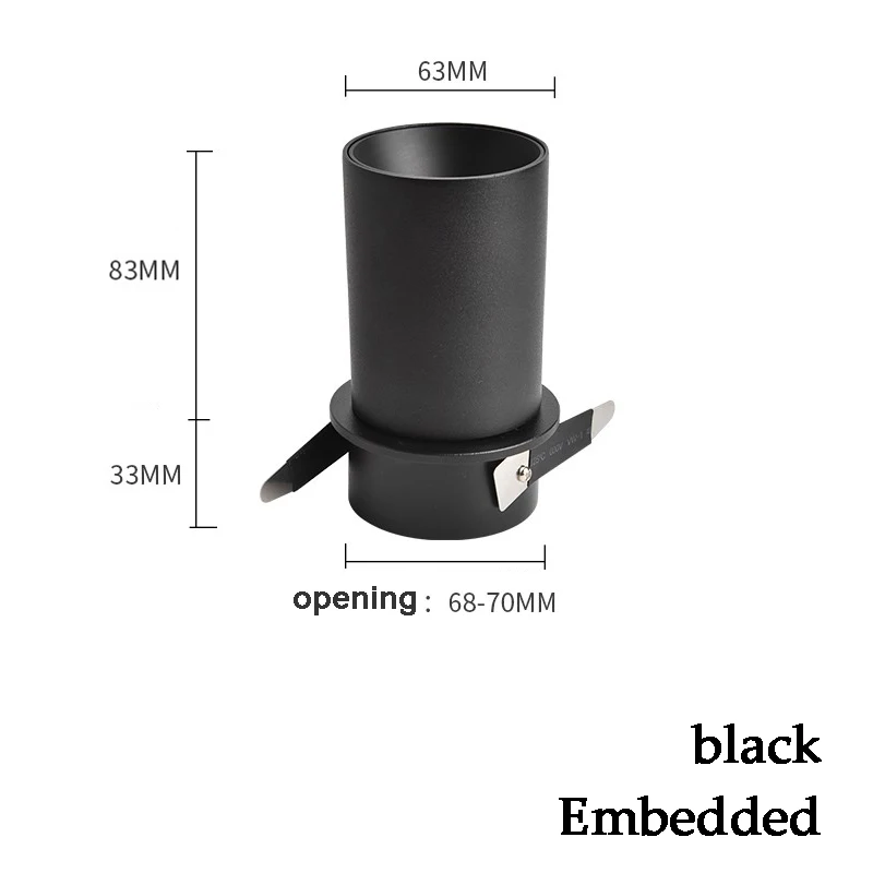 Embedded-black Потолочный светодиодный светильник Прожекторы для гостиной лампа скандинавского освещения для кухни ванной комнаты Точечный светильник поверхностного монтажа AC90-260v - Цвет корпуса: Embedded-black
