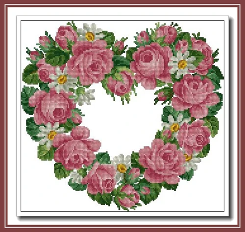 

Рукоделие, вышивка крестиком, наборы для вышивки, наборы для вышивки, 11CT & 14CT, розы, венки