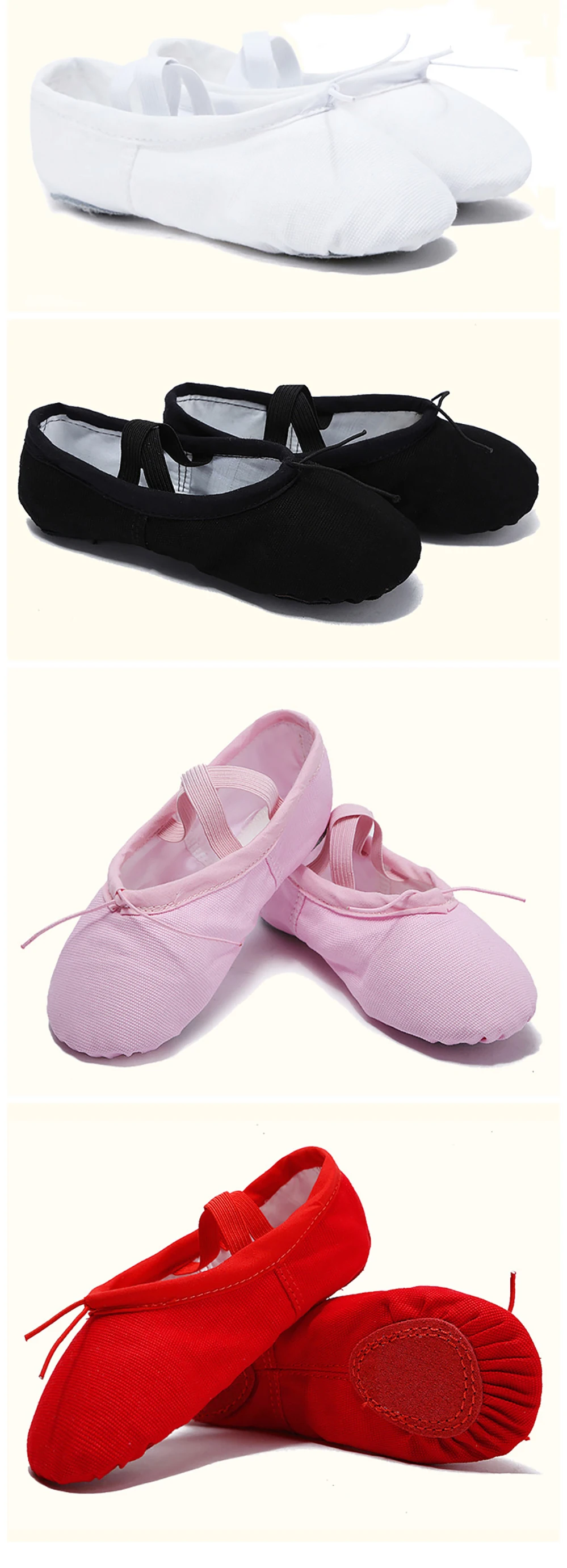 USHINE/EU22-45; парусиновая обувь черного цвета для йоги; Zapatos De Punta De; Балетные тапочки; балетная обувь для танцев для девочек; детей; женщин