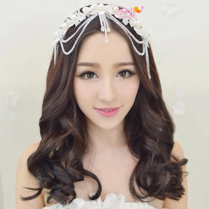 Новый год в продаже Ручной работы Бусины и цветок мягкая Тиара головной убор