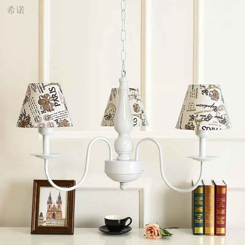 Люстра для детской кровати гостиной в европейском стиле 90 260 В E27 с абажуром|chandelier