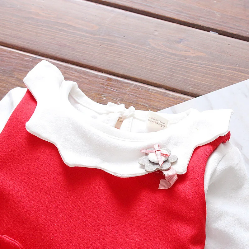 Baby Girl Suit Fashion Children Spring And Autumn Lotus Leaf Long-sleeved Rabbit Cartoon Image Cotton Coat Minnie