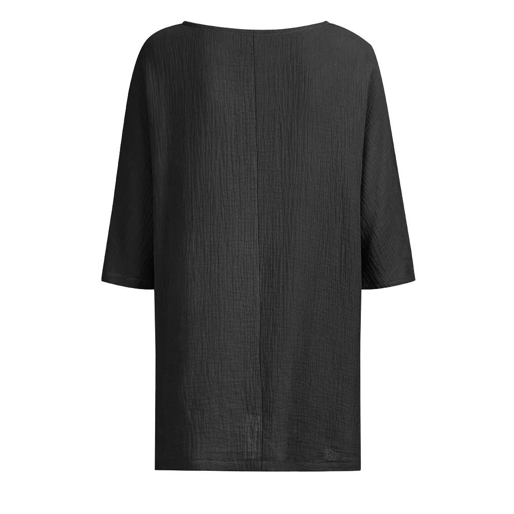 Women Tops Ladies Blouse Summer Solid Clothing Round Neck Basic Tee Fashion Half Sleeves Tunic Stylish Vintage |