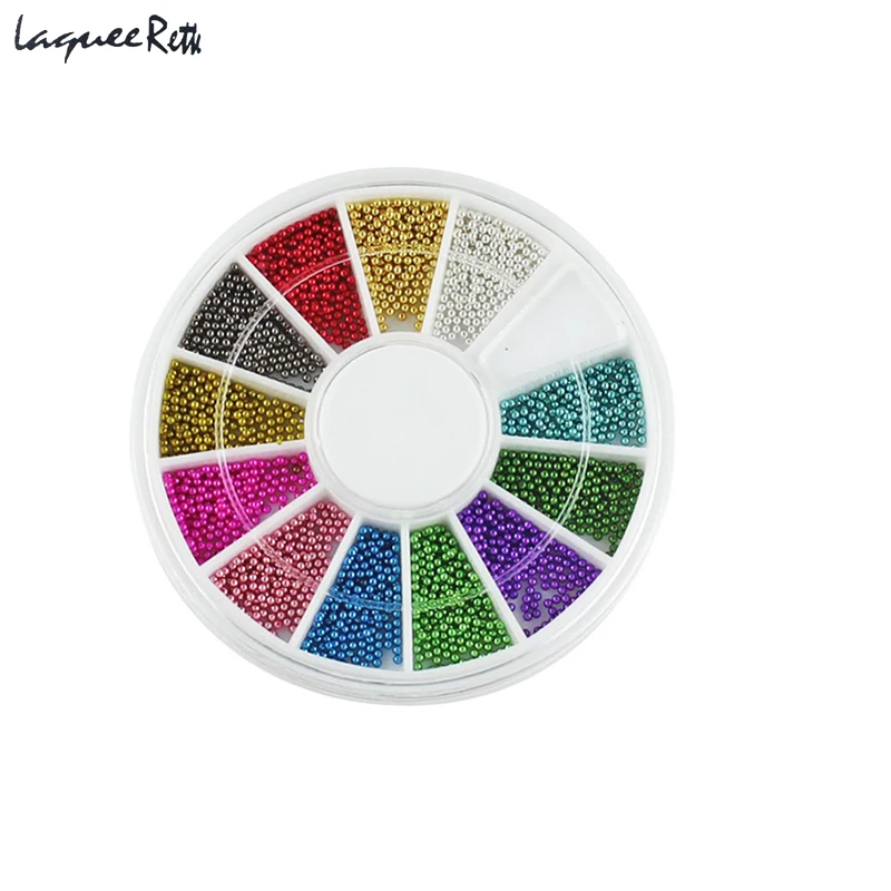 Лидер продаж 12 цветов Pearl Nail Бусины украшения красочные смешанные Икра Micro
