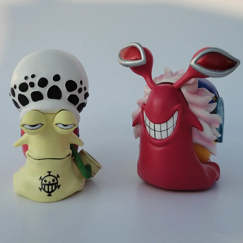 Одна штука 2 шт./компл. Den Mushi экшн фигурка Law & Doflamingo телефон ошибка ПВХ Фигурки
