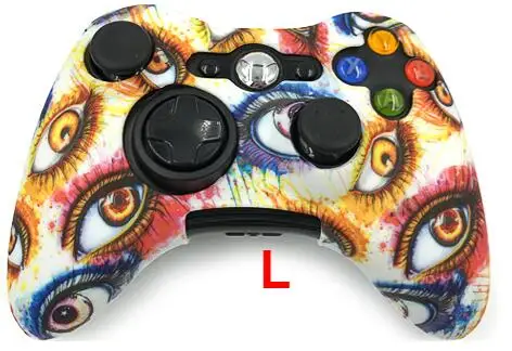 L Камуфляжный силиконовый гелевый мягкий резиновый чехол для Xbox 360 игровой контроллер - Цвет: L