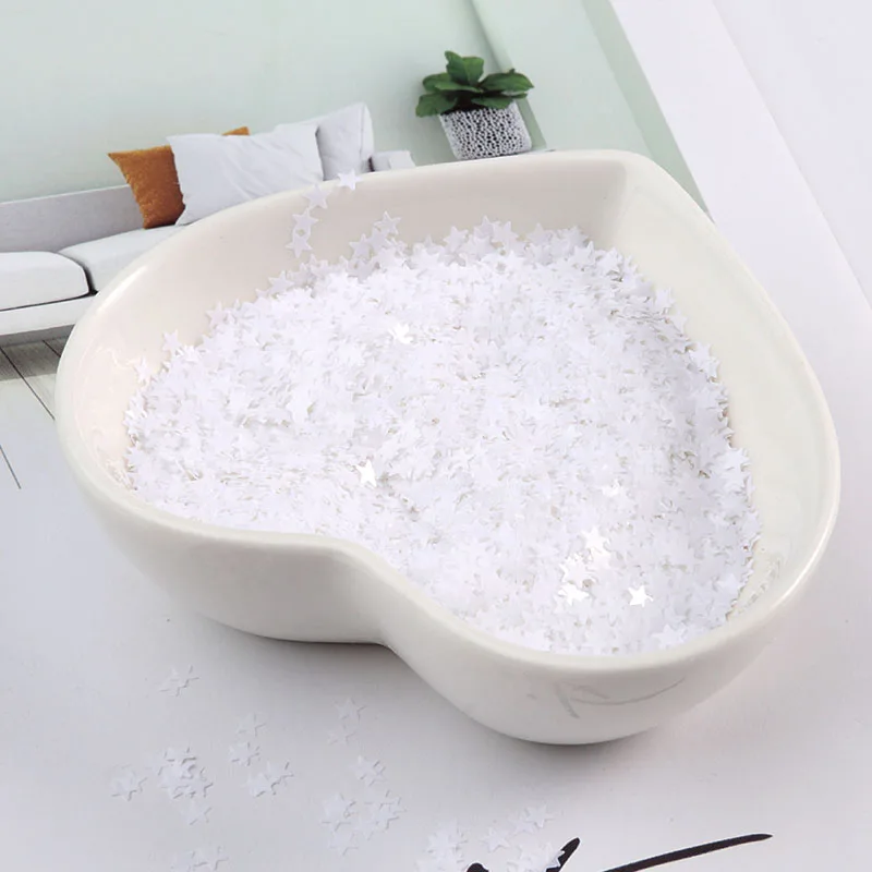 Solid White 3 мм звезда ультратонкие Блестки Дизайн ногтей блеск мини блестка Eo-Friendly блестка из ПЭТ декоративный Маникюр материал - Цвет: Solid White