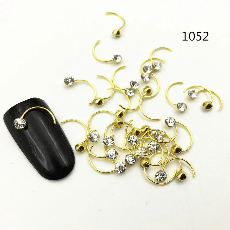

Metal Japanese Rivet with Drill Bending Rod and Rivet Japanese Nail Ornaments Fine Gold Bar Phototherapy Crystal Nail Ornaments
