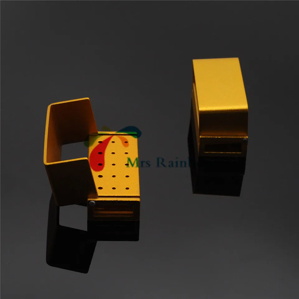 

2/Pcs Dental 15Hole Burs Holder Blocks Aluminium Autoclavable Sterilizer Cases Dental Lab Instrument Tools