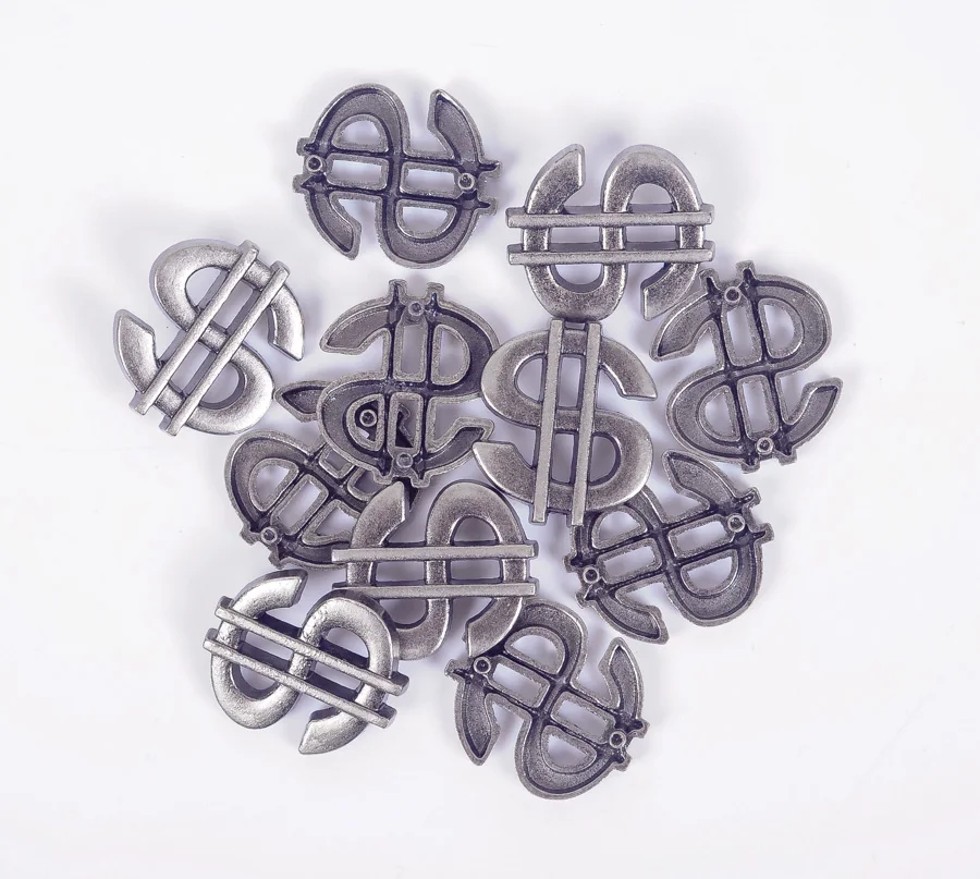 Pkg 10 Money DOLLAR знак металлические наклепки кожа ремесла кошелек сумка Conchos