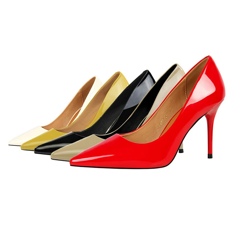Женская офисная обувь на высоком каблуке BIGTREE пикантная шпильках chaussure femme talon