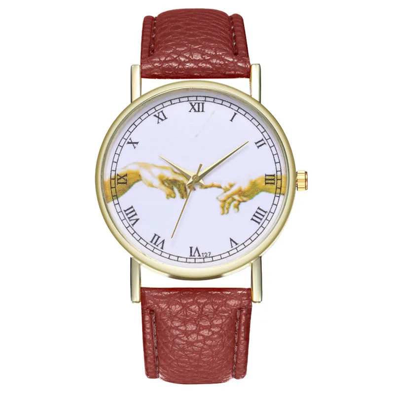 Женские кожаные часы винтажные с принтом в стиле ретро relogio reloj montre M23 новинка