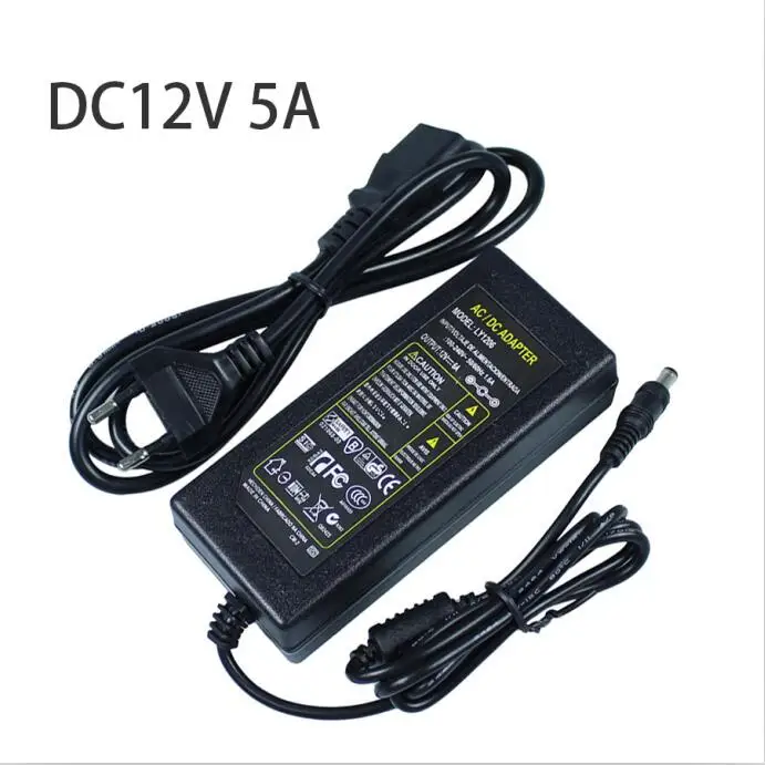 ZINUO DC12V 3A 4A 5A 6A 10A адаптер питания Трансформатор питания зарядное устройство конвертер с кабелем AU US UK EU разъем для светодиодной ленты CCTV - Цвет: 12V 5A