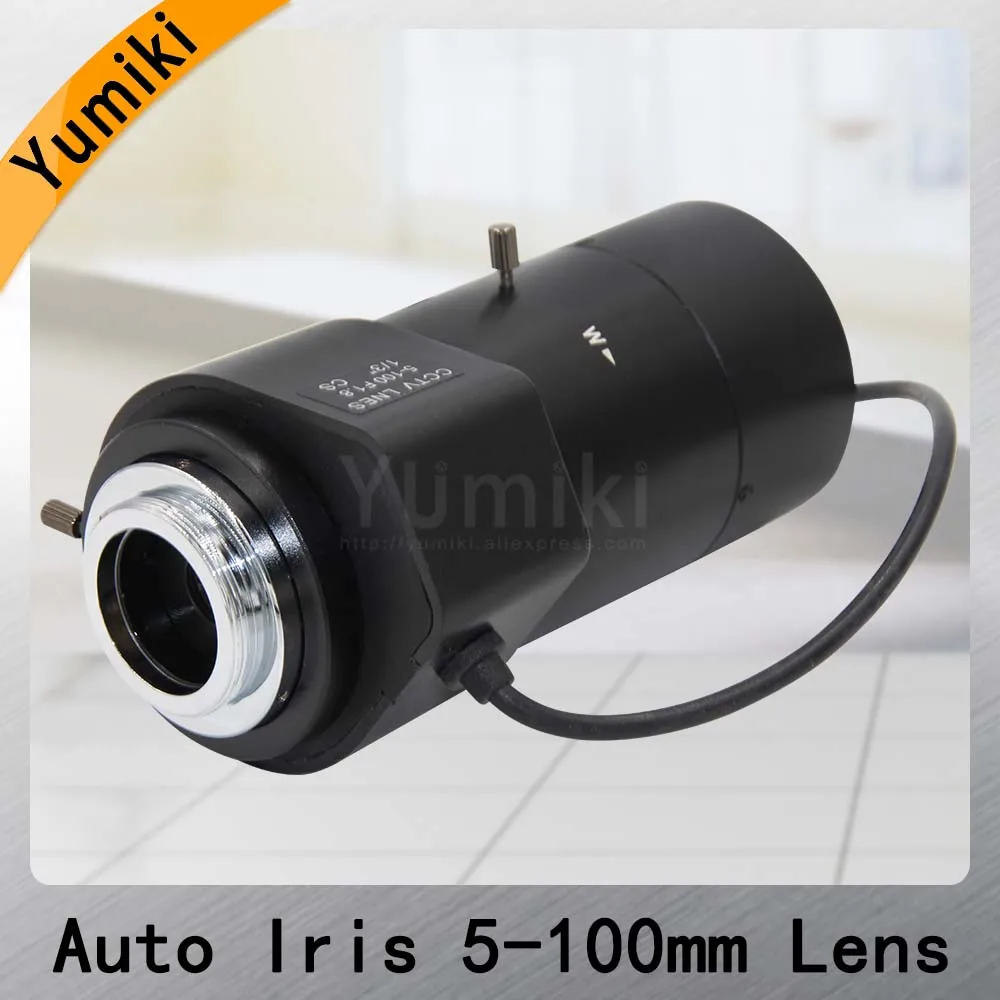 

Yumiki 5-100mm CS F1.8 Lens 1/3" Varifocal Auto Iris zoom lens for Security CCTV Camera for Surveillance camera