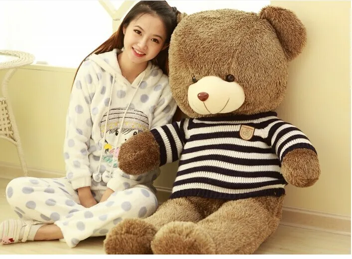 Огромный 120 см плюшевый мишка коричневый медведь плюшевая игрушка подушка