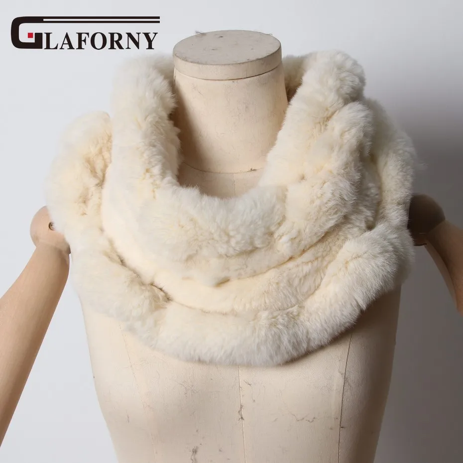 ZDFURS* новые женские шарфы из меха кролика Рекс, кольца, зимние теплые меховые шарфы, снуд, высокое качество, натуральный мех, одноцветные, модные